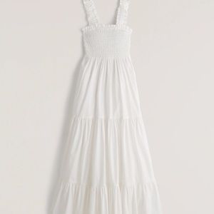 Abercrombie and Fitch Smocked White Dress